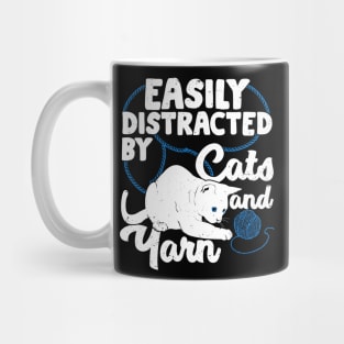 Easily Distracted By Cats And Yarn Mug